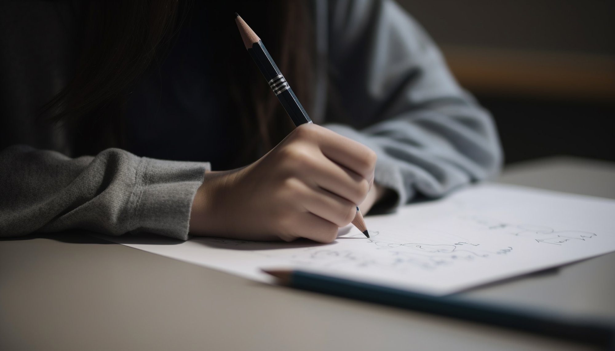 young-adult-sitting-desk-studying-paper-generated-by-ai